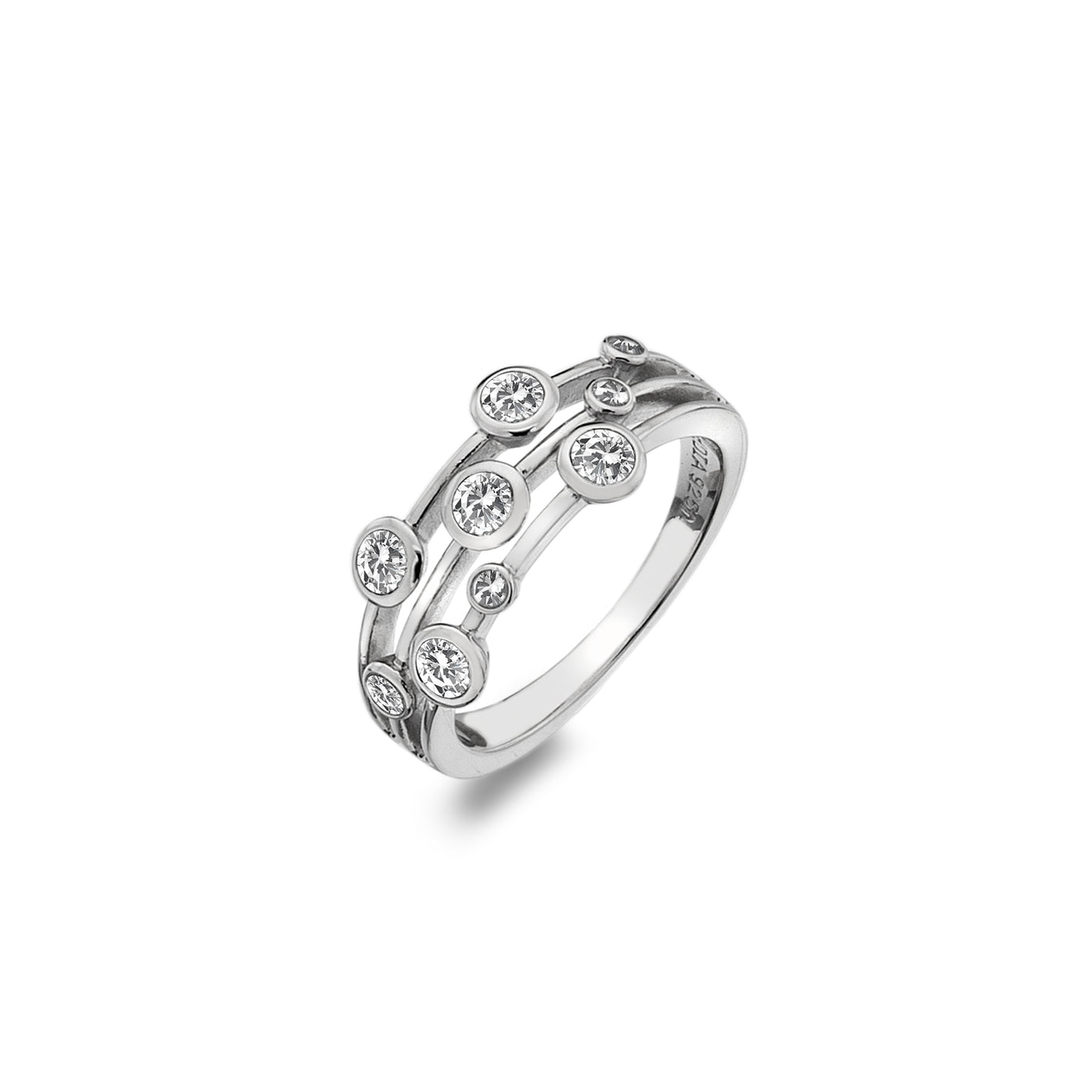 Hot Diamonds Silver White Topaz and Diamond Ring