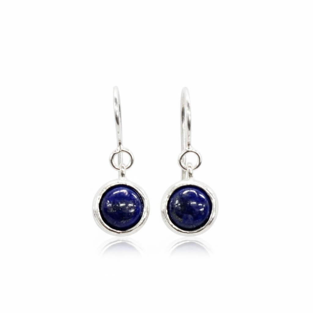 Sterling Silver Lapis Lazuli Drop Earrings