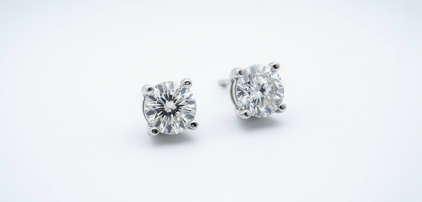 9ct White Gold 0.35ct Diamond Stud Earrings