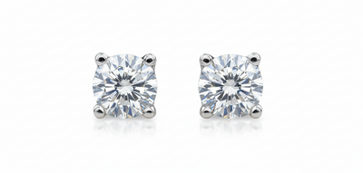 9ct White Gold 0.10ct Diamond Stud Earrings
