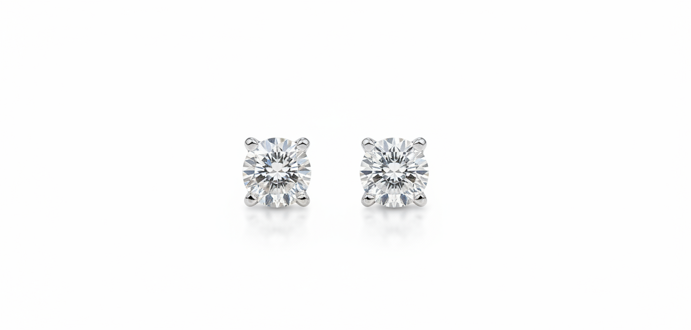 9ct White Gold 0.20ct Diamond Stud Earrings