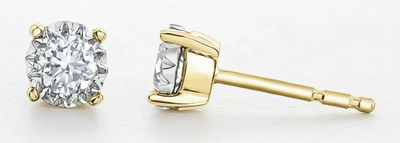 9ct Yellow Gold 0.15ct Diamond Stud Earrings