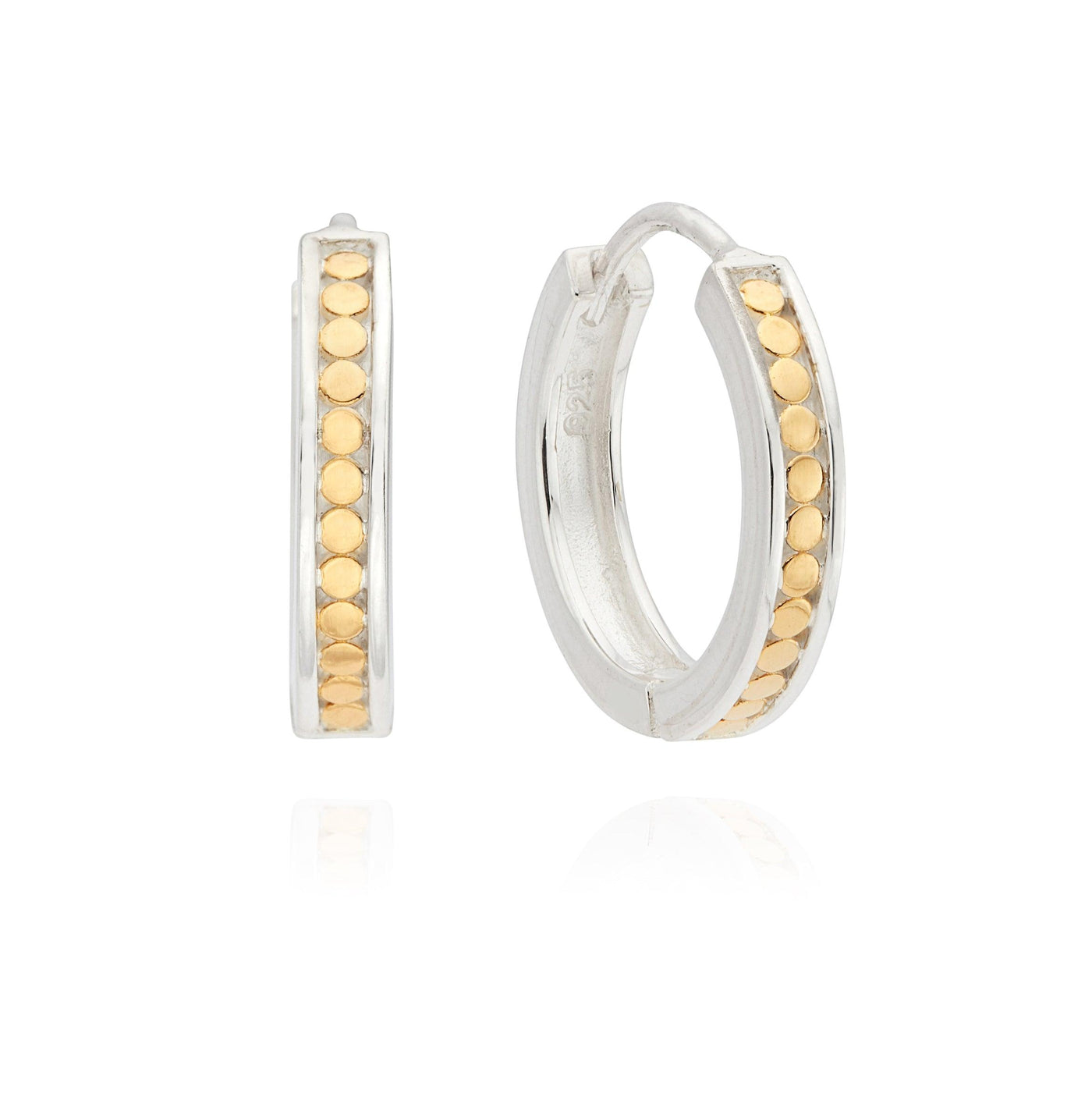 Anna Beck 18ct Gold Vermeil Small Reversible Hoop Earrings - Rococo Jewellery