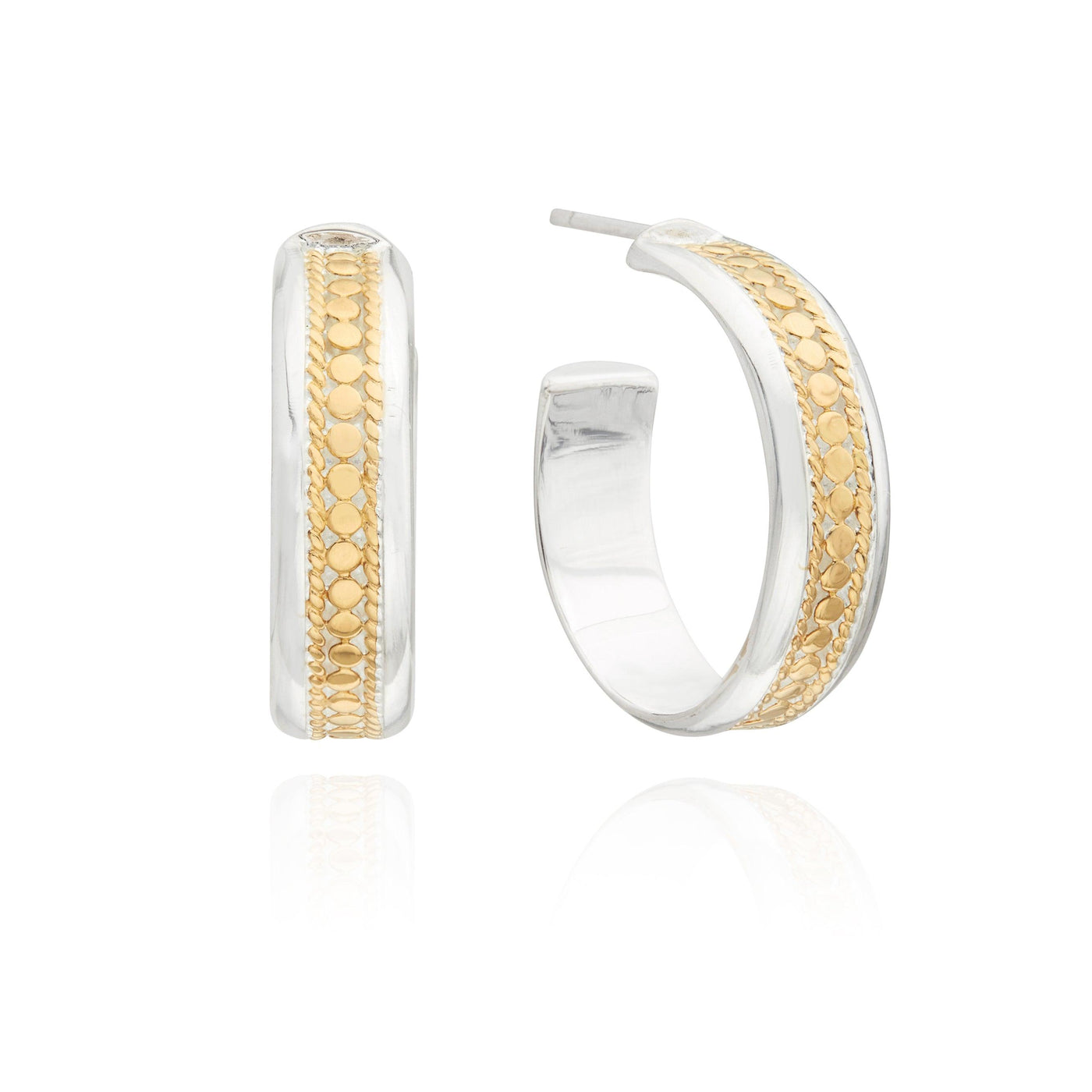 Anna Beck Classics Gold Mix Smooth Rim Hoop Earrings - Rococo Jewellery