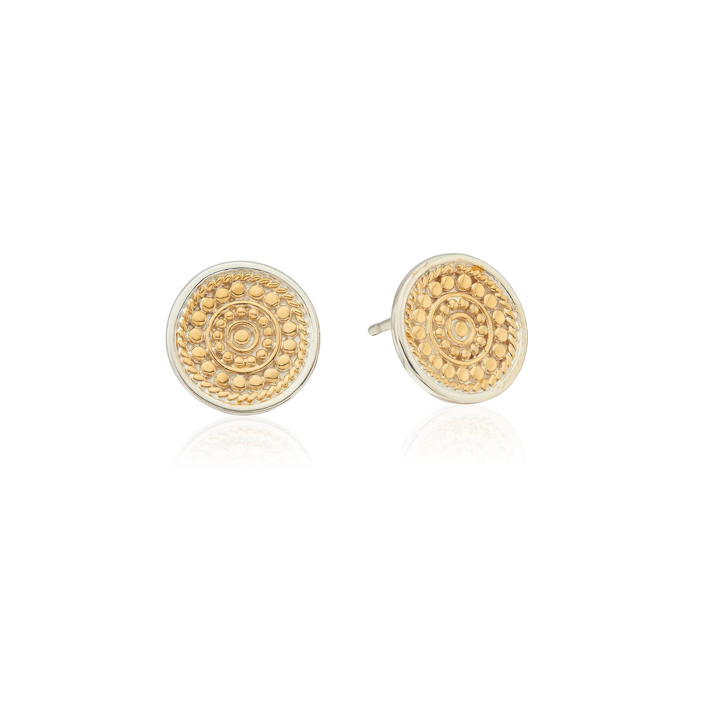 Anna Beck Gold Contrast Dotted Stud Earrings