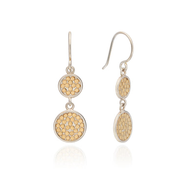 Anna Beck Dotted Double Disc Drop Earrings