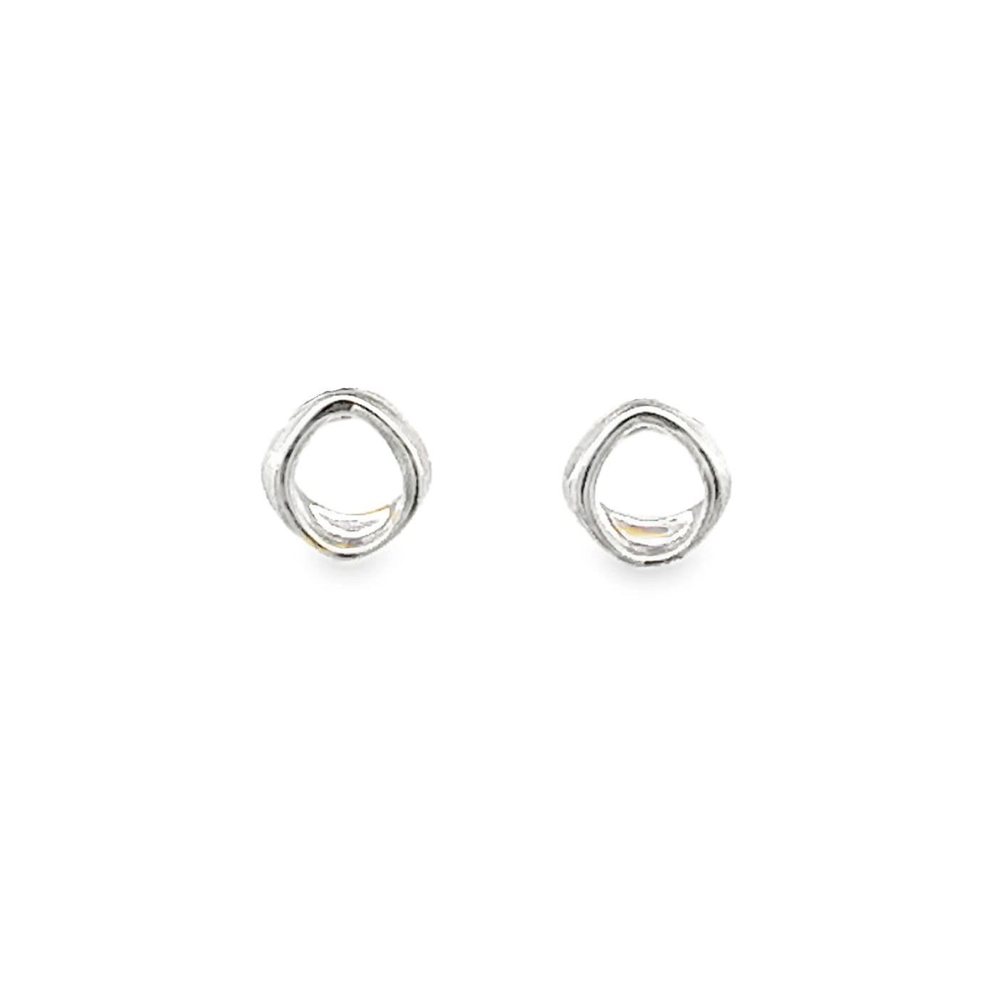 Silver Organic Stud Earrings