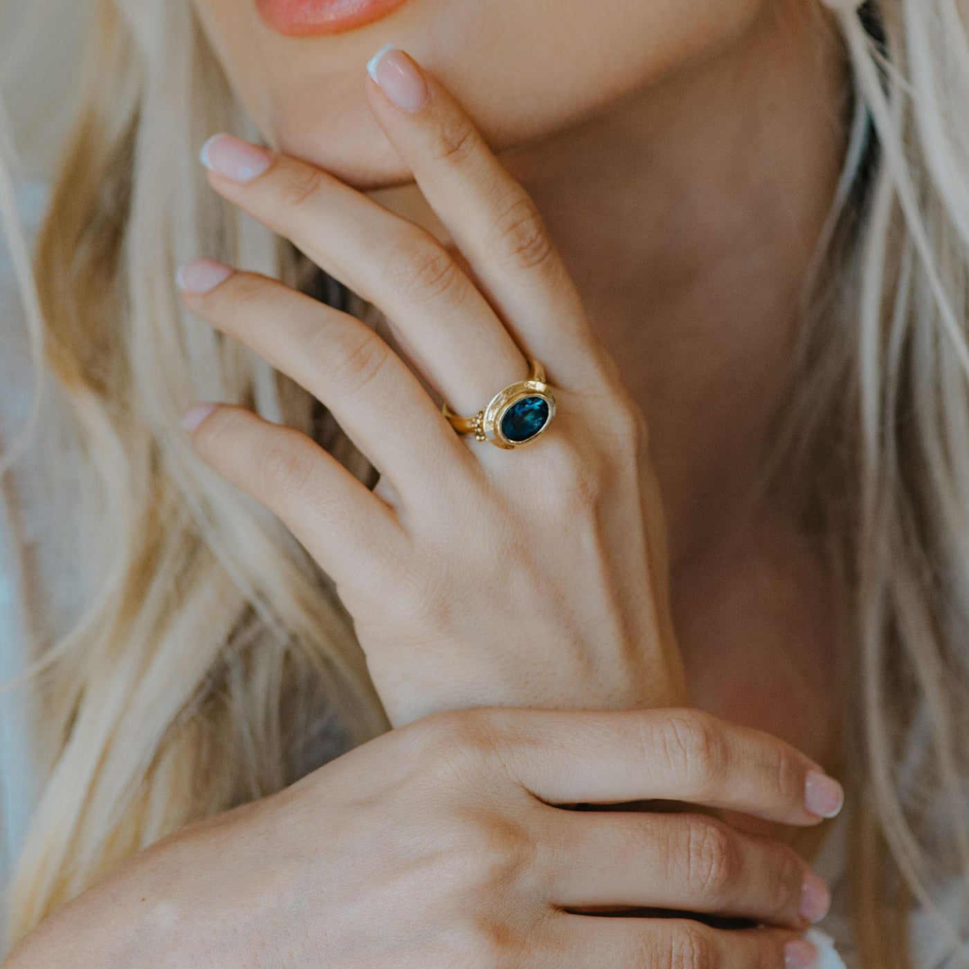 Dainty London Gold Calla Ring