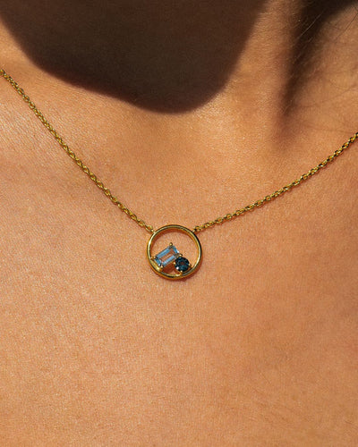 Dainty London Gold Vermeil Topaz Leila Necklace