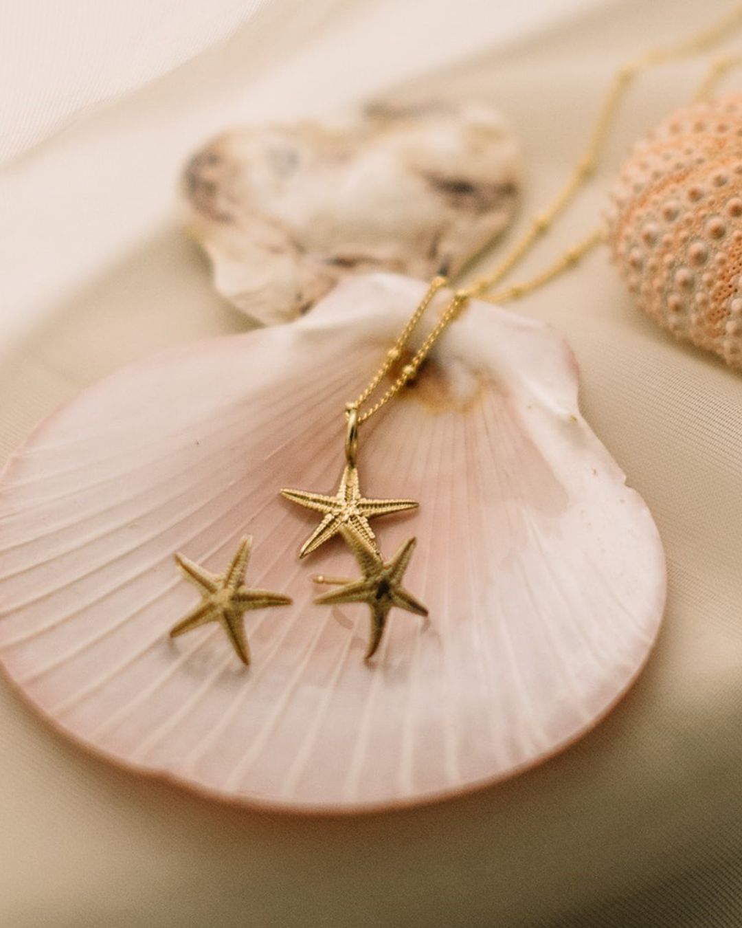Dainty London Gold Mini Starfish Stud Earrings