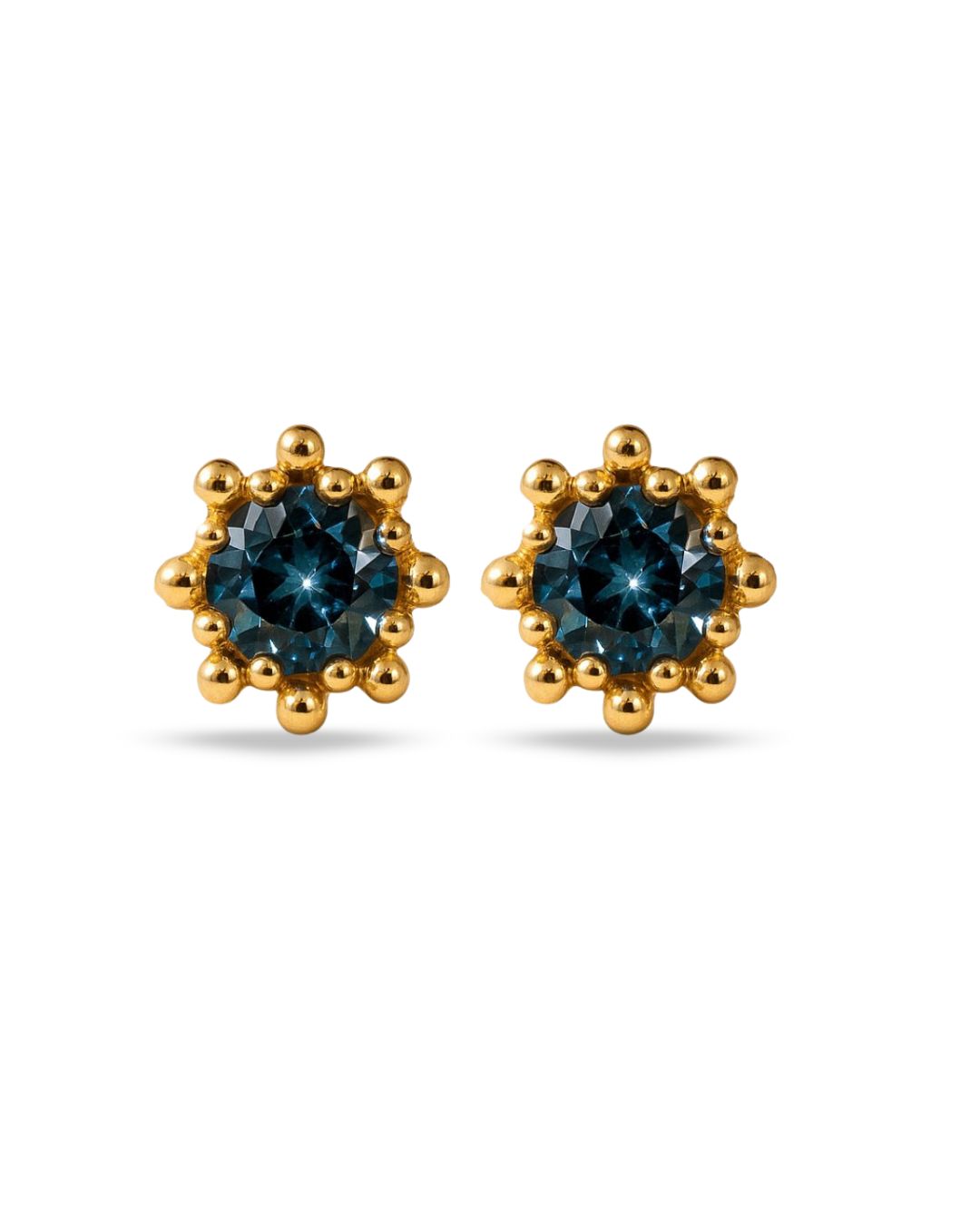Dainty London Gold Vermeil Zaria Stud Earrings