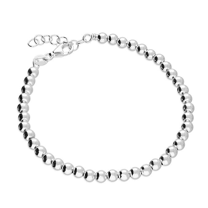 Sterling Silver Beaded Bracelet - Rococo Jewellery
