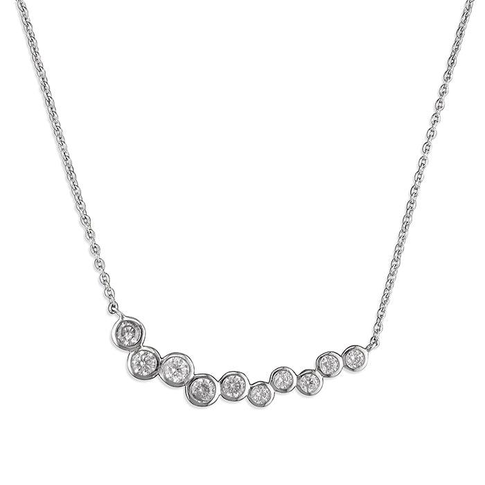 Sterling Silver and Cubic Zirconia Necklace - Rococo Jewellery