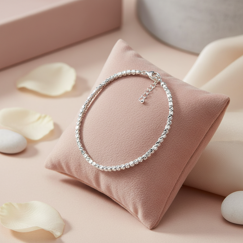 Sterling Silver Star Cubes Bracelet