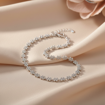 Flower Bracelet - Sterling Silver