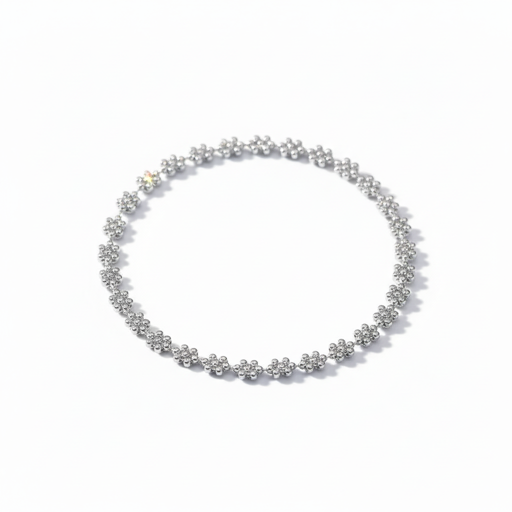 Flower Bracelet - Sterling Silver