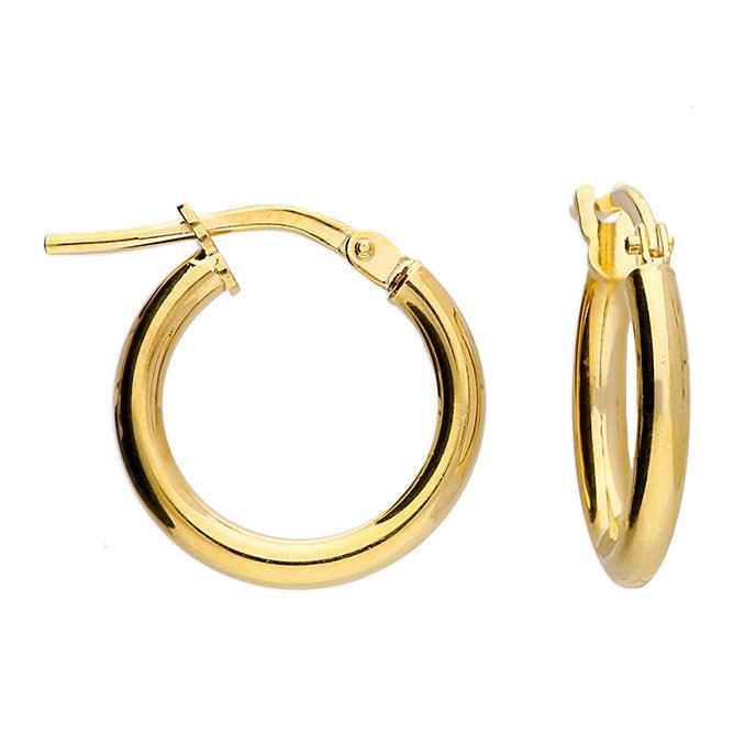 18ct Gold Vermeil Sterling Silver Hoop Earrings - Rococo Jewellery