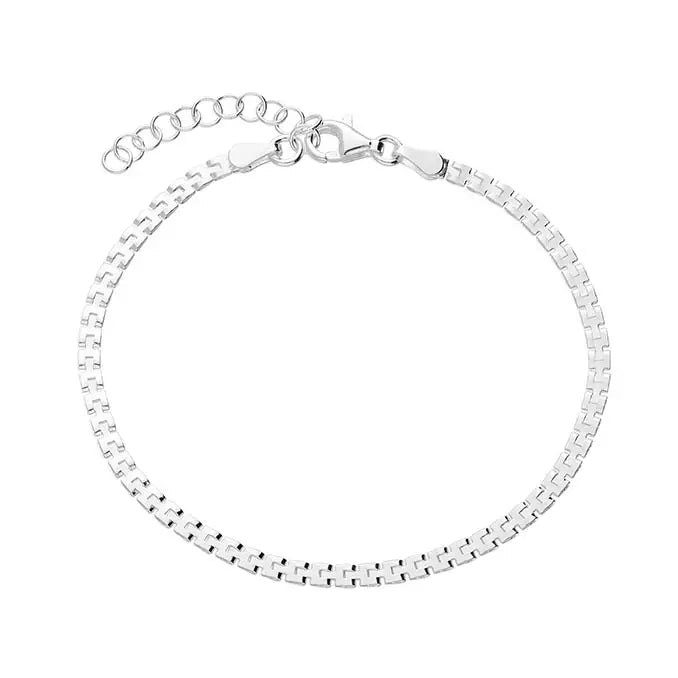 Sterling Silver Panther Chain Bracelet