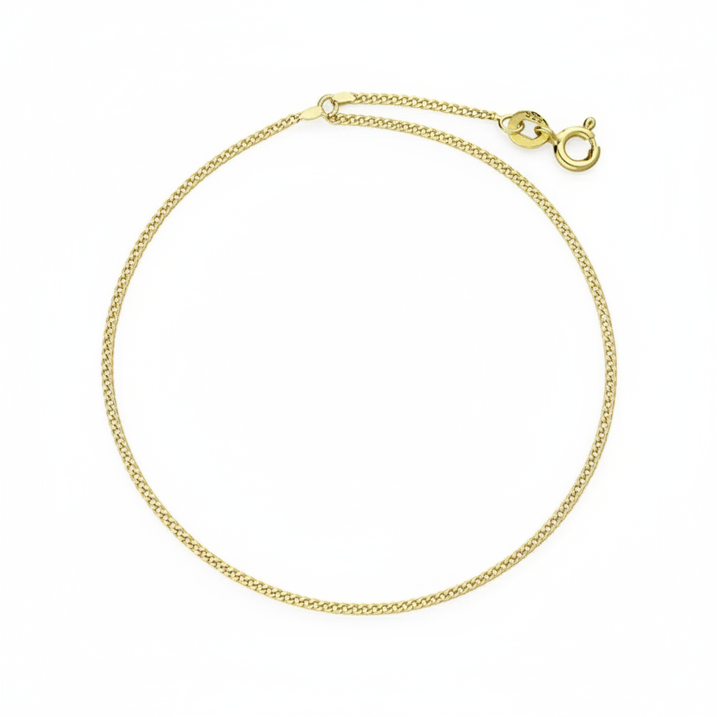 18ct Yellow Gold Vermeil Fine Curb Chain