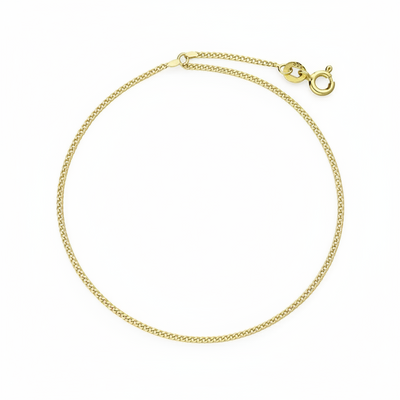 18ct Yellow Gold Vermeil Fine Curb Chain