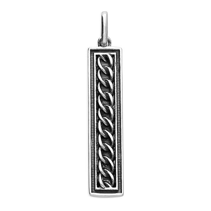 Sterling Silver Oxidised Ingot Pendant