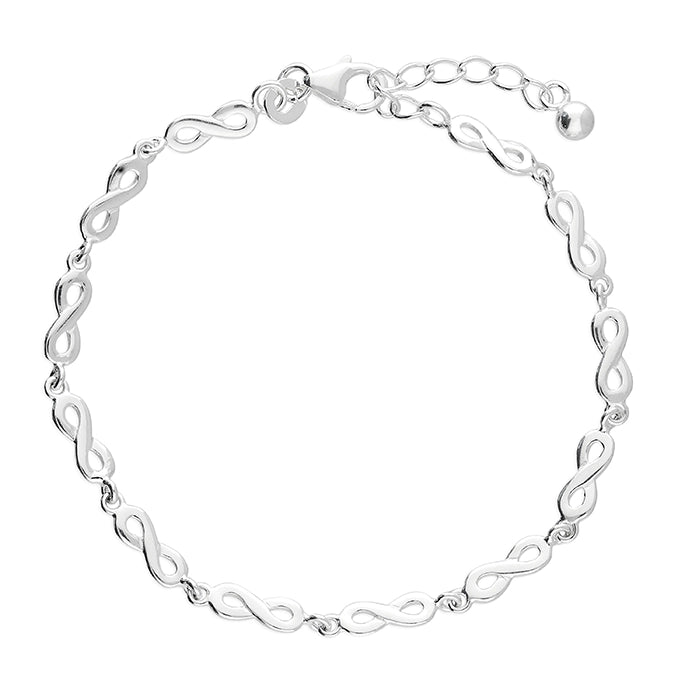 Sterling Silver Infinity Link Bracelet