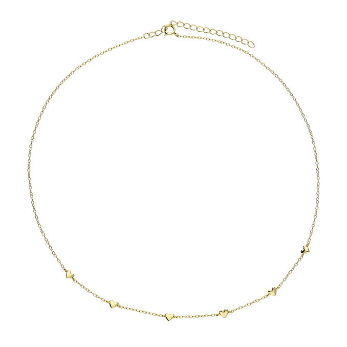 Gold Vermeil Multi Heart Chain Necklace