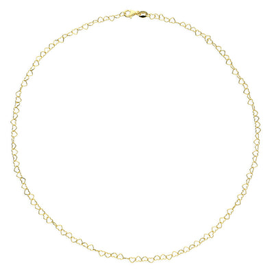 Gold Vermeil Open Heart Link Necklace