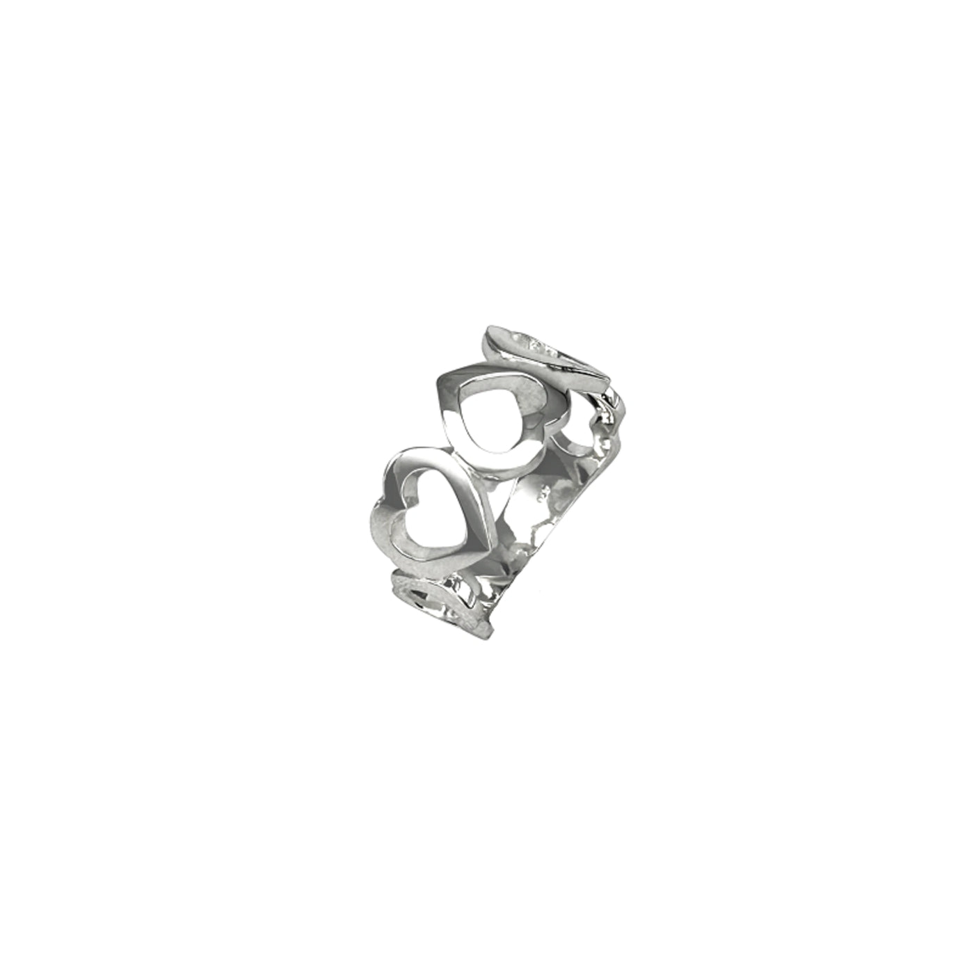 Silver Hearts Ring