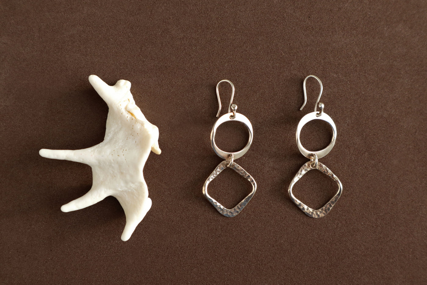 Sterling Silver Squircle Drop Earrings