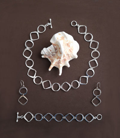 Sterling Silver Squircle Drop Earrings