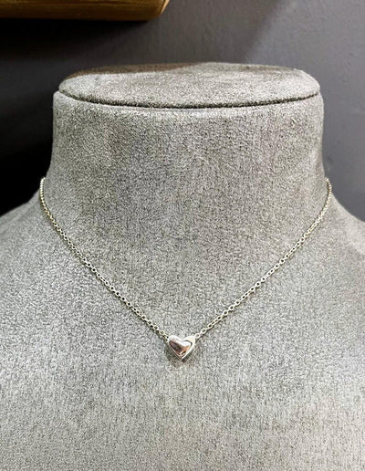 Little Star Mia Plain Small Heart Pendant and Chain - Rococo Jewellery