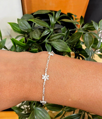 Sterling Silver Daisy Chain - Bracelet or Anklet - Rococo Jewellery