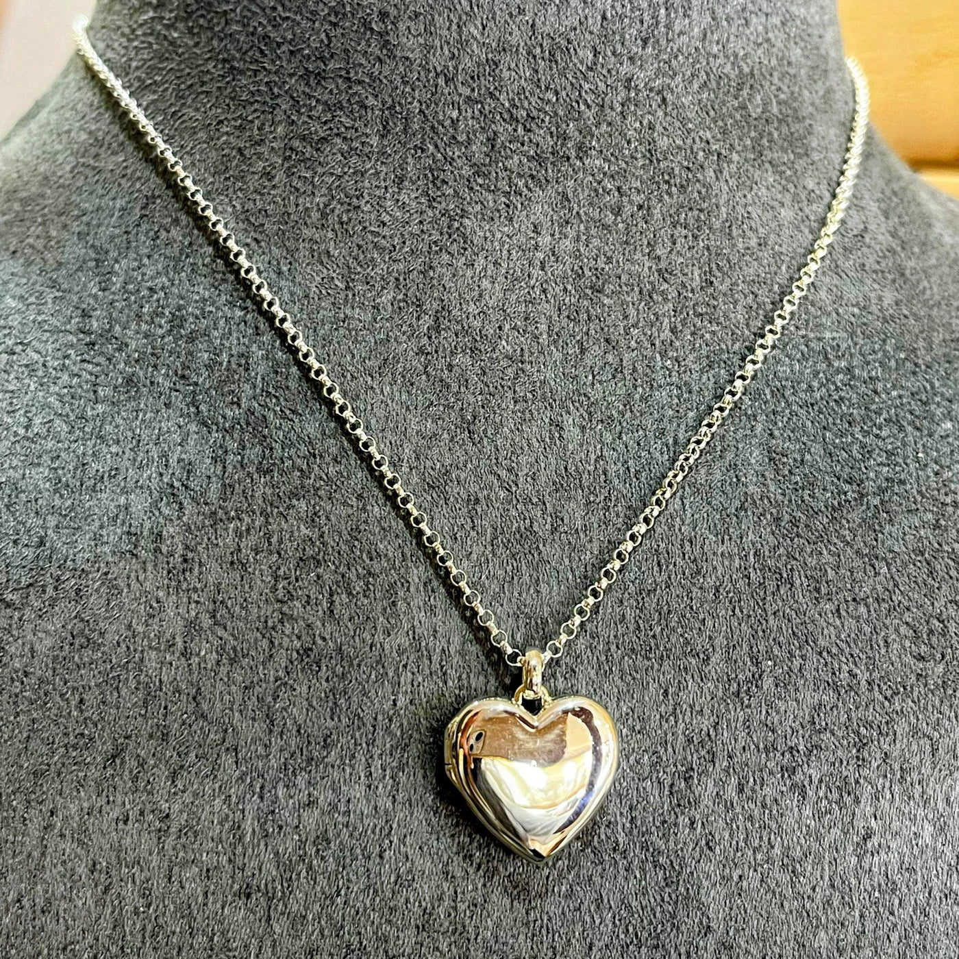 Little Star Olivia Plain Medium Heart Locket Pendant - Rococo Jewellery