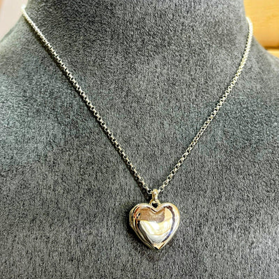 Little Star Olivia Plain Medium Heart Locket and Chain - Rococo Jewellery