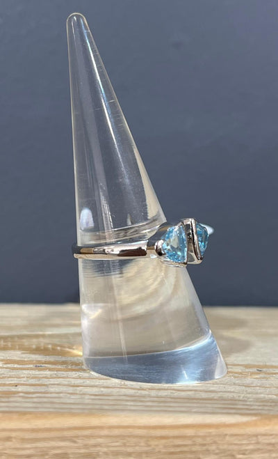Unique & Co Sterling Silver Blue Topaz Ring