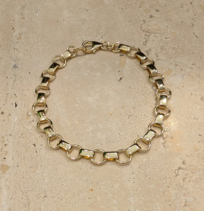 Gold Vermeil Link Design Bracelet