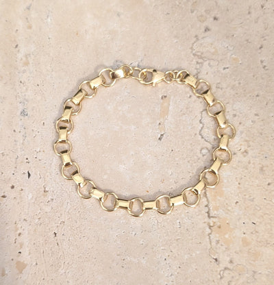 Gold Vermeil Link Design Bracelet