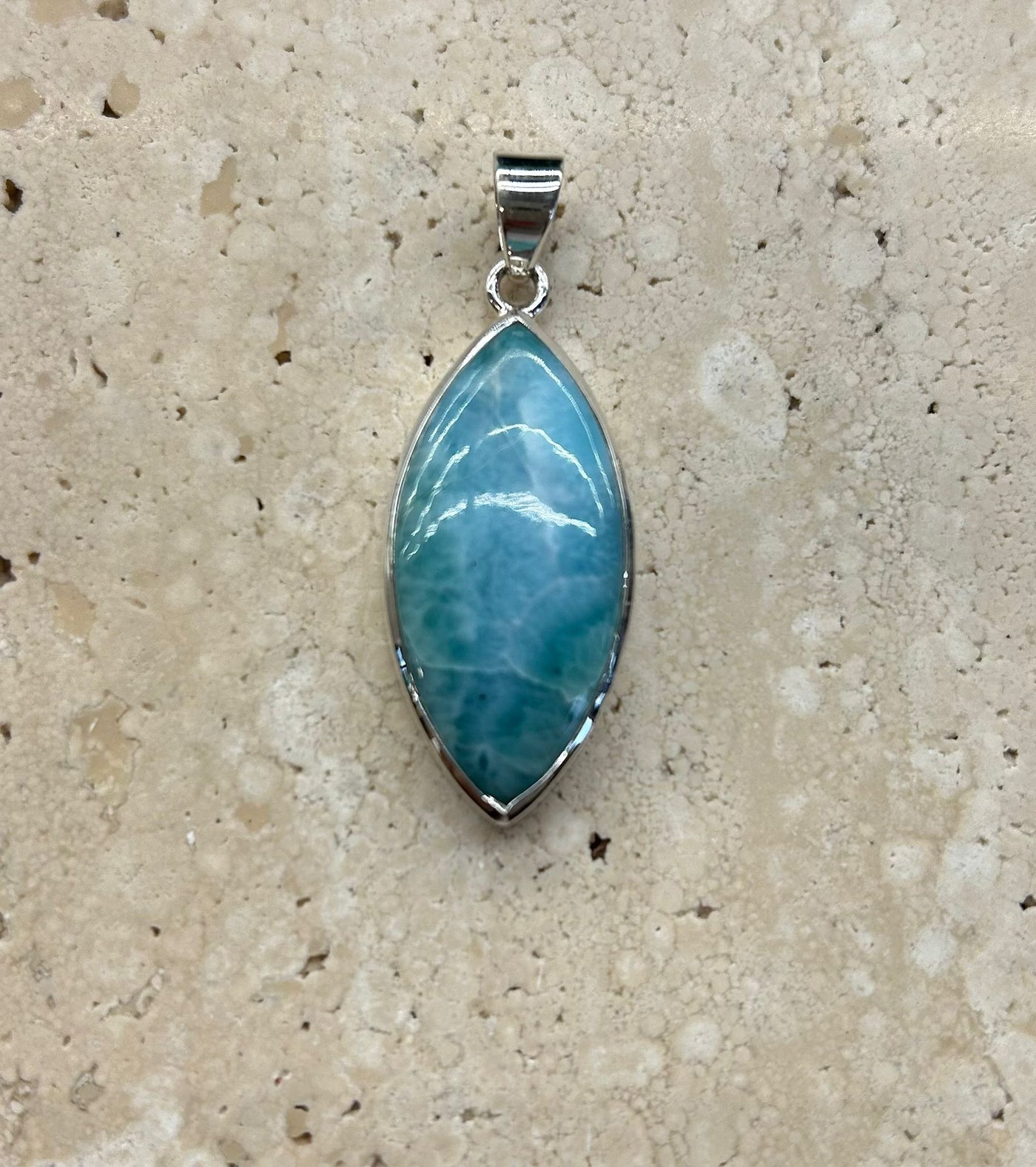 Sterling Silver Larimar Pendant
