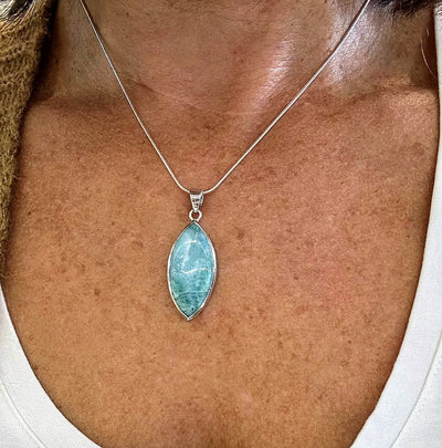 Sterling Silver Larimar Pendant