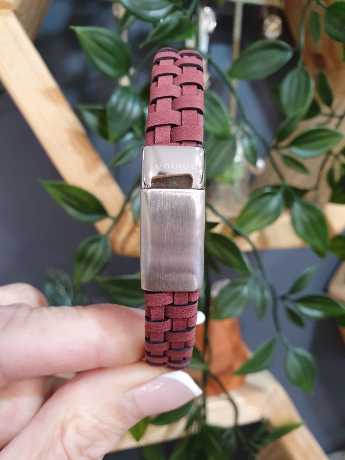 Unique & Co Burgundy Suede Bracelet