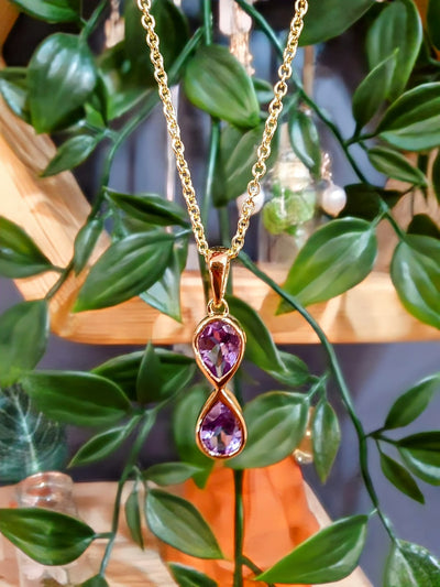 Unique & Co Gold Vermeil Amethyst Pendant Necklace