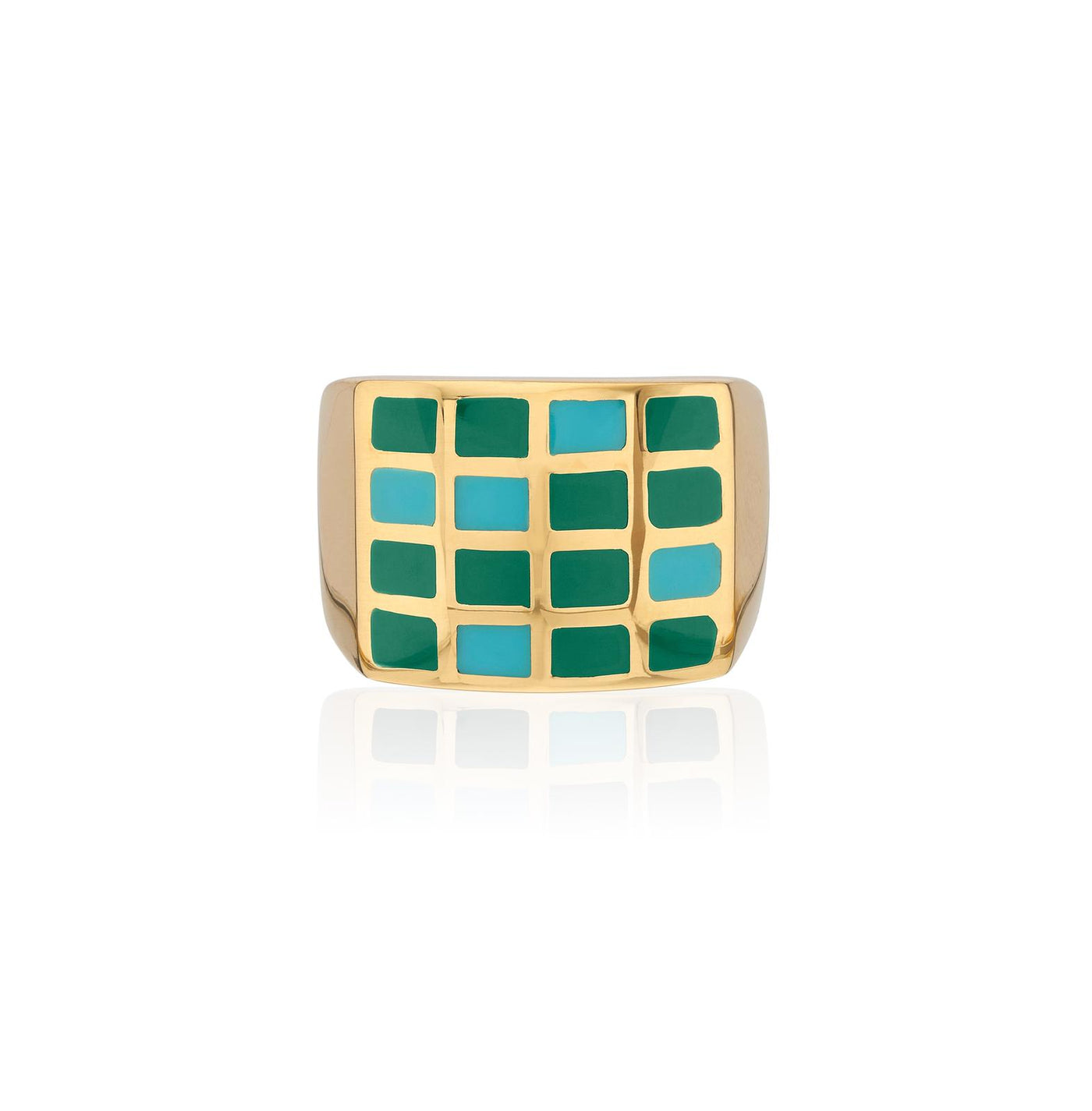 Anna Beck Ventana Gold Green Turquoise Ring