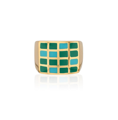 Anna Beck Ventana Gold Green Turquoise Ring
