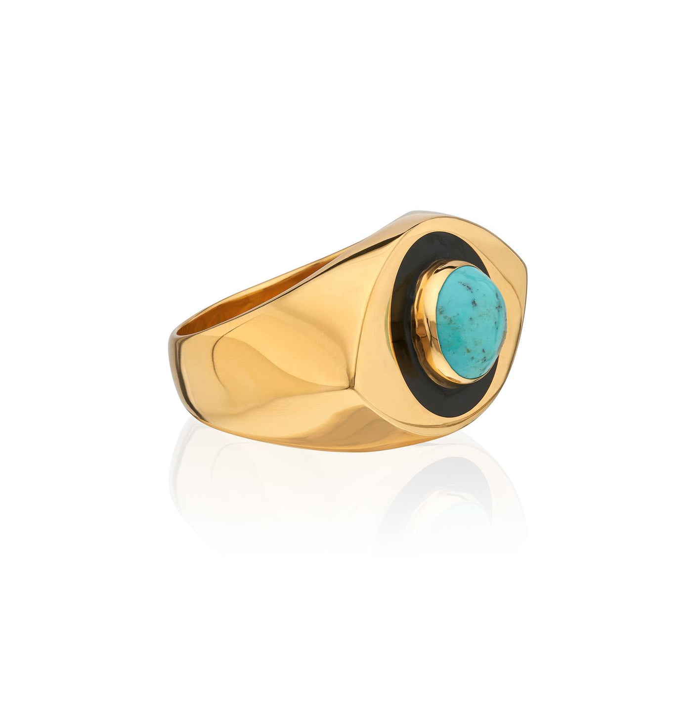 Anna Beck Gold Turquoise Evil Eye Oval Ring