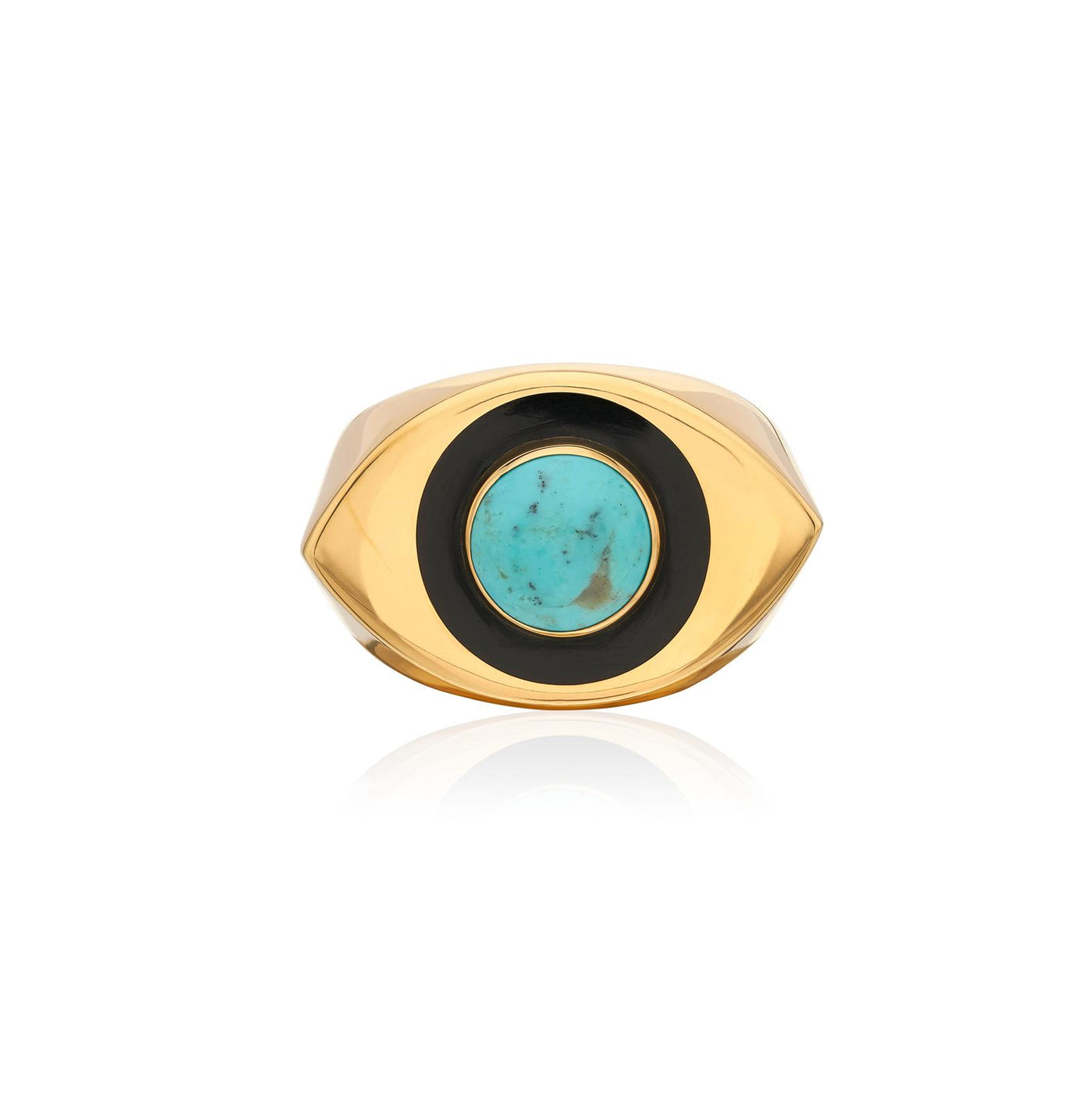Anna Beck Gold Turquoise Evil Eye Oval Ring