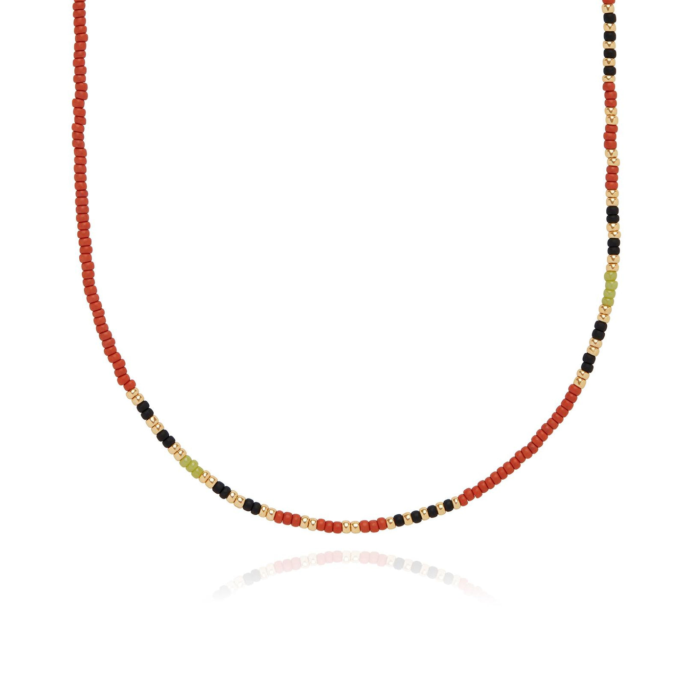 Anna Beck Shinga Gold Multicolour Beaded Necklace