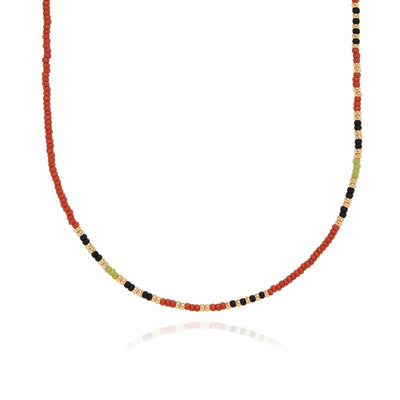 Anna Beck Shinga Gold Multicolour Beaded Necklace