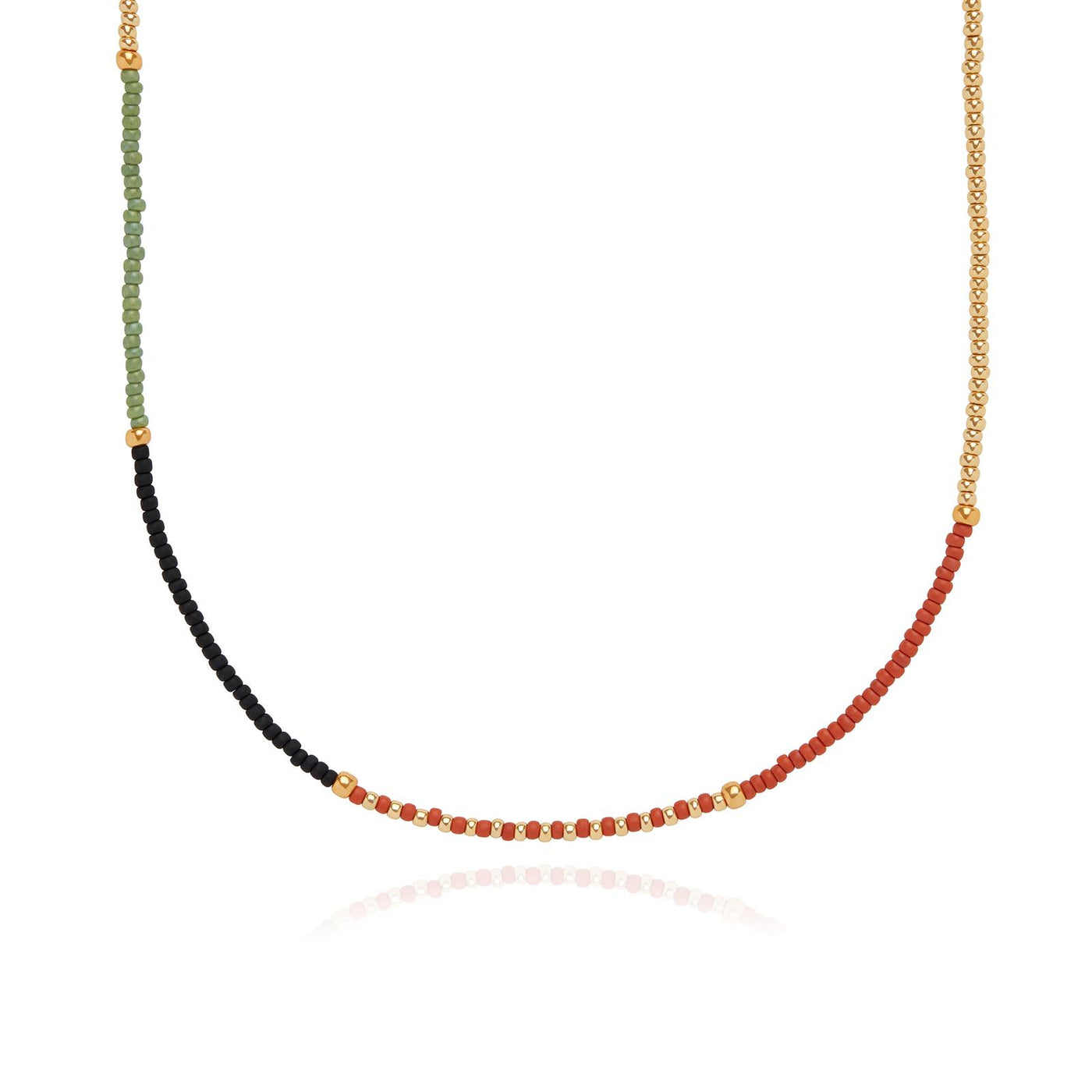 Anna Beck Pasi Gold Multicolour Beaded Necklace