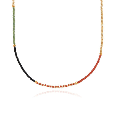 Anna Beck Rudo Gold Multicolour Beaded Necklace